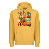 Mustard Half Coffee Half Teacher Premium Hoodie - FaDigitalArtStudio