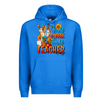 True Royal Half Coffee Half Teacher Premium Hoodie - FaDigitalArtStudio