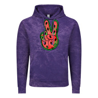 Cloud Purple watermelon peace sign Vintage Hoodie - Jasminsmagicworld