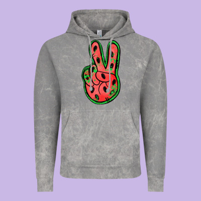 Watermelon Peace Sign Vintage Hoodie Designed By Jasminsmagicworld