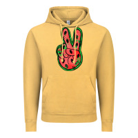 Vintage Mustard watermelon peace sign Vintage Hoodie - Jasminsmagicworld