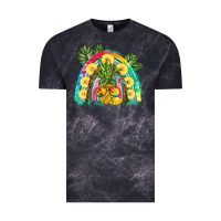 Cloud Black pineapple rainbow Vintage Tee - BarkalooDesign
