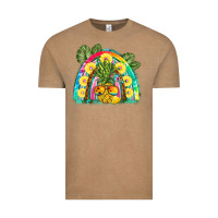 Vintage Coffee pineapple rainbow Vintage Tee - BarkalooDesign