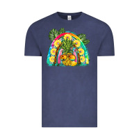 Vintage Denim pineapple rainbow Vintage Tee - BarkalooDesign
