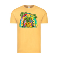 Vintage Mustard pineapple rainbow Vintage Tee - BarkalooDesign