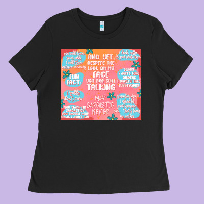 Sarcastic Quotes Ladies Tee Designed By Maliassmallbusiness