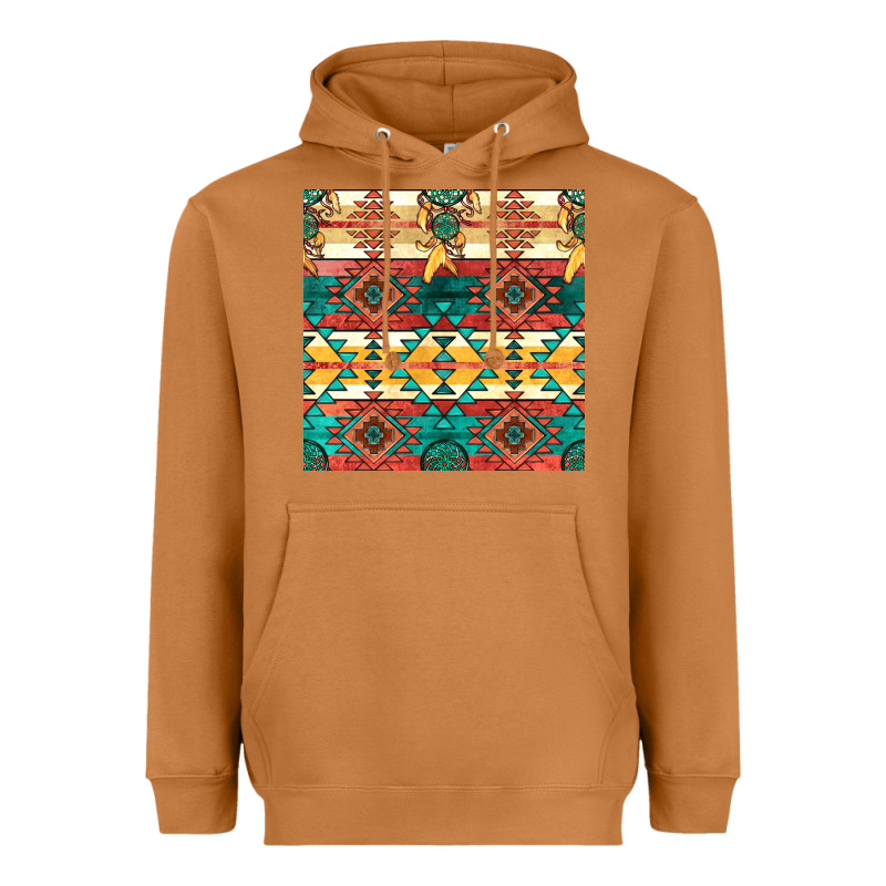 Native American Aztec Seamless Pattern Heavyweight Hoodie by BundleAndBundleShop | Teevron
