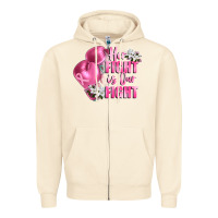 Sandshell her fight is our fight Breast cancer awareness Zipper Hoodie - FaDigitalArtStudio