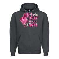 Smoke her fight is our fight Breast cancer awareness Zipper Hoodie - FaDigitalArtStudio