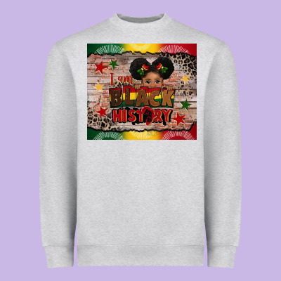 I Am Black History Heavyweight Sweatshirt Designed By Cowgirlartshop