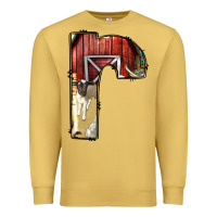 Antique Gold farm life alphabet lowercase letters r Premium Sweatshirt - BundleAndBundleShop