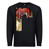Black farm life alphabet lowercase letters r Premium Sweatshirt - BundleAndBundleShop