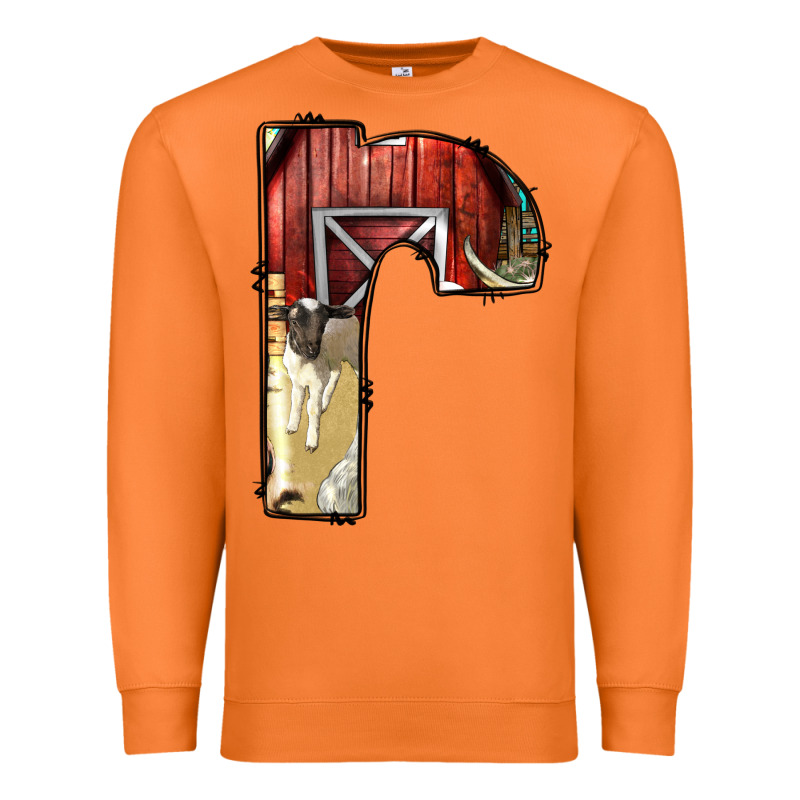 Farm Life Alphabet Lowercase Letters R Premium Sweatshirt by BundleAndBundleShop | Teevron
