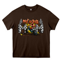 Chocolate Brown motocross mom Heavy Core Tee - MaliasSmallBusiness