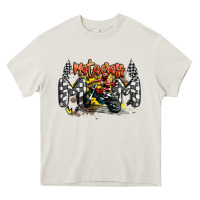 Cream motocross mom Heavy Core Tee - MaliasSmallBusiness
