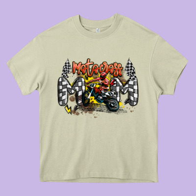 Motocross Mom Heavy Core Tee Designed By Maliassmallbusiness
