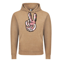 Vintage Coffee baseball peace sign Vintage Hoodie - Jasminsmagicworld
