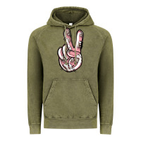 Vintage Olive baseball peace sign Vintage Hoodie - Jasminsmagicworld