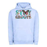 Pigment Grape Ice stay groovy with butterfly peace sign and flowers Urban Hoodie - Artiststas