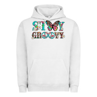 Pigment Lunar Rock stay groovy with butterfly peace sign and flowers Urban Hoodie - Artiststas