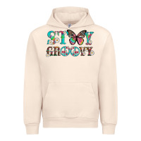 Sandshell stay groovy with butterfly peace sign and flowers Urban Hoodie - Artiststas