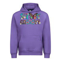 Tulip stay groovy with butterfly peace sign and flowers Urban Hoodie - Artiststas