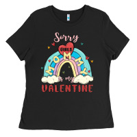 Black sorry girls mommy is valentine Ladies Tee - MaliasSmallBusiness