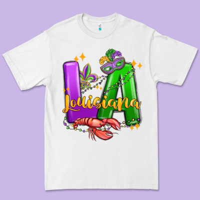 Louisiana Mardi Gras Premium Tee Designed By Maliassmallbusiness