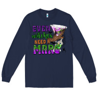 Navy Even Witches Need a Marg Long Sleeve Tee - texasbilliewilder