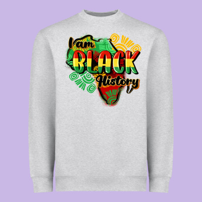 I Am Black History Heavyweight Sweatshirt Designed By Cowgirlartshop