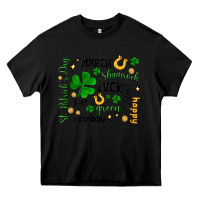 Black st. patricks day doodle Heavy Core Tee - MaliasSmallBusiness