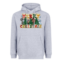 Heather Grey merry christmas Heavyweight Hoodie - FaDigitalArtStudio