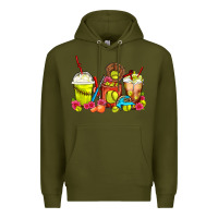 Army Green Softball Coffee Cups Premium Hoodie - FaDigitalArtStudio