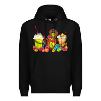 Black Softball Coffee Cups Premium Hoodie - FaDigitalArtStudio