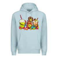 Blue Mist Softball Coffee Cups Premium Hoodie - FaDigitalArtStudio