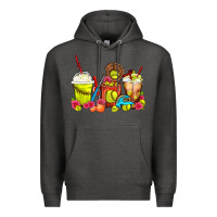 Charcoal Heather Softball Coffee Cups Premium Hoodie - FaDigitalArtStudio