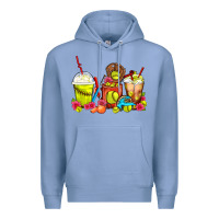 Colony Blue Softball Coffee Cups Premium Hoodie - FaDigitalArtStudio