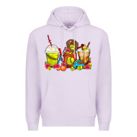 Lilac Softball Coffee Cups Premium Hoodie - FaDigitalArtStudio