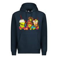 Navy Softball Coffee Cups Premium Hoodie - FaDigitalArtStudio