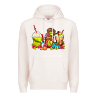 Pale Pink Softball Coffee Cups Premium Hoodie - FaDigitalArtStudio