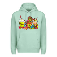 Seafoam Softball Coffee Cups Premium Hoodie - FaDigitalArtStudio