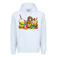 White Softball Coffee Cups Premium Hoodie - FaDigitalArtStudio
