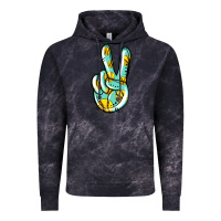 Cloud Black softball peace sign Vintage Hoodie - Jasminsmagicworld