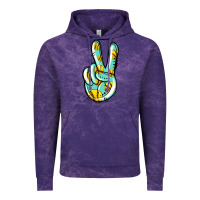 Cloud Purple softball peace sign Vintage Hoodie - Jasminsmagicworld