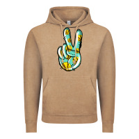 Vintage Coffee softball peace sign Vintage Hoodie - Jasminsmagicworld