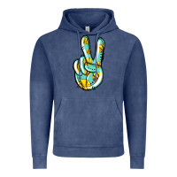 Vintage Denim softball peace sign Vintage Hoodie - Jasminsmagicworld