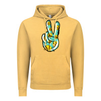 Vintage Mustard softball peace sign Vintage Hoodie - Jasminsmagicworld