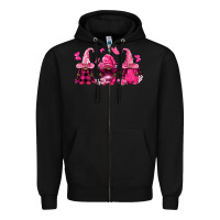 Black breast cancer afro gnomies Zipper Hoodie - FaDigitalArtStudio