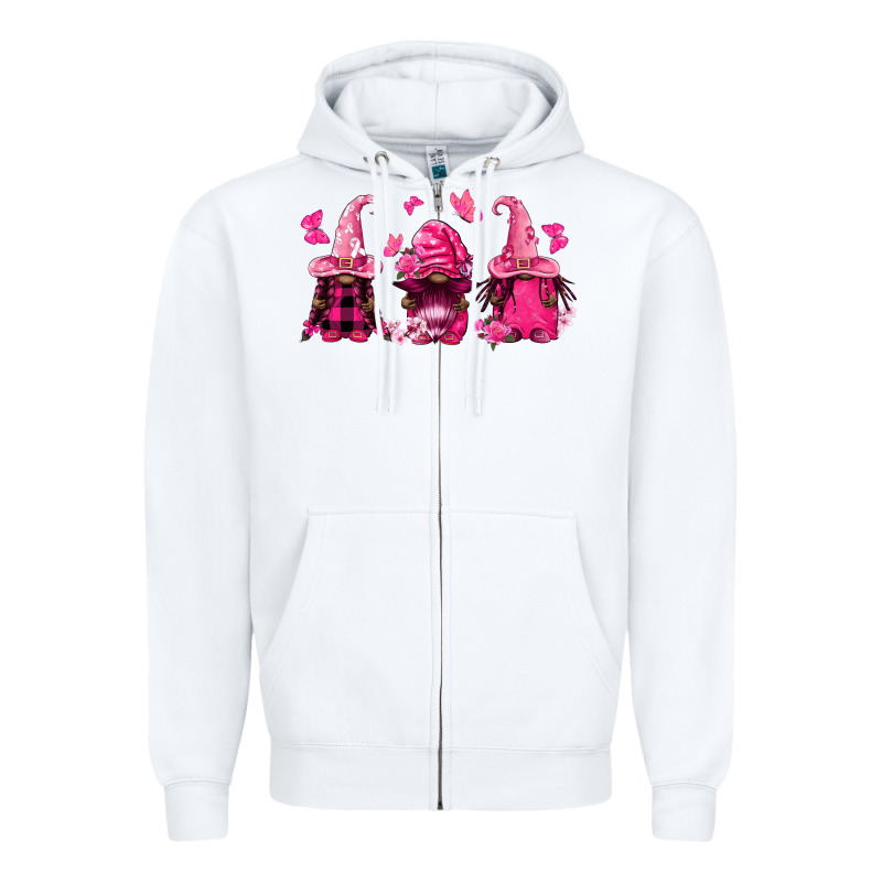 Breast Cancer Afro Gnomies Zipper Hoodie by FaDigitalArtStudio | Teevron