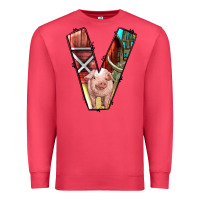 Cardinal farm life alphabet lowercase letters v Premium Sweatshirt - BundleAndBundleShop